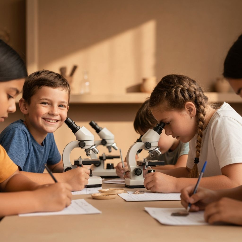 Children doing a science experiment